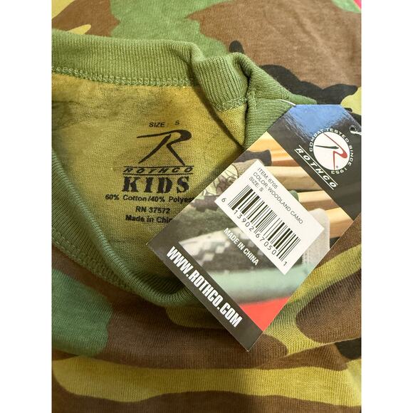 Rothco Woodland Camo Size Small Long Sleeve T-Shirt - NWT - Picture 2 of 5